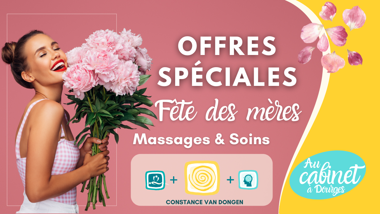 Offres spéciales fête des mères Beauté & bien-être 100% Nature de Constance van Dongen, esthéticienne holistique, thérapeute sophrologue en visio et à Dourges (entre Lille et Arras)