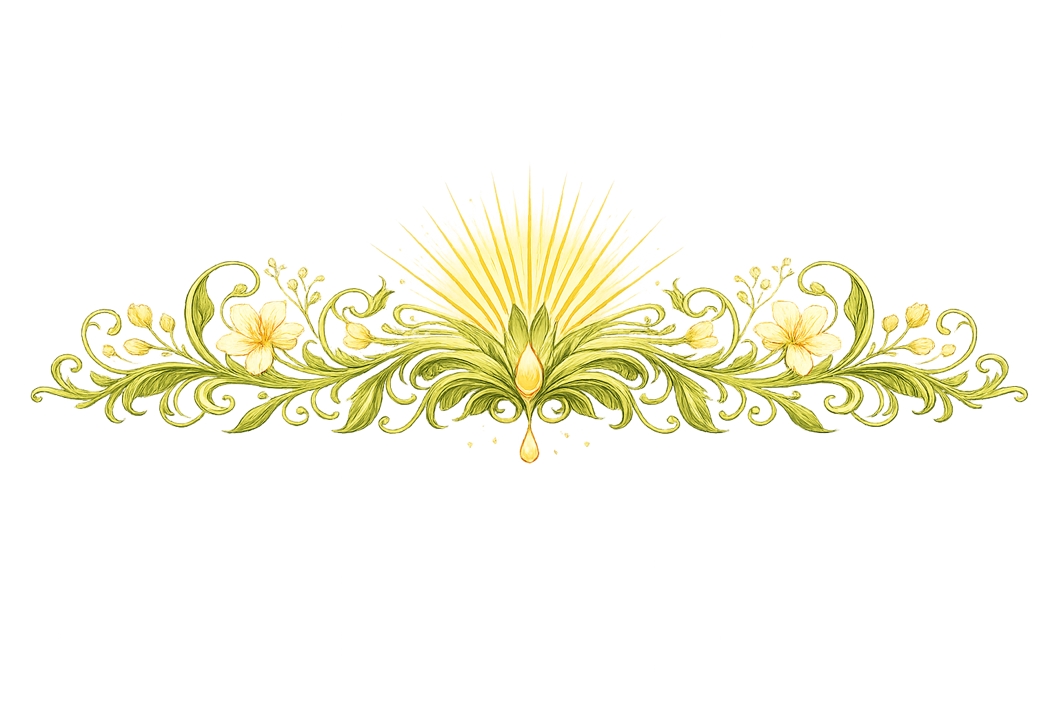 Bandeau Art Déco inspiré d’un soleil stylisé – symbole de l’univers massage Anahata et régulation du système nerveux | RéminiSCence